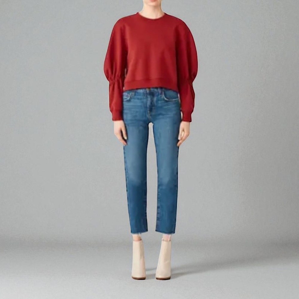 NWOT TIBI Structured Sculpted Sleeve Sweatshirt Size XS